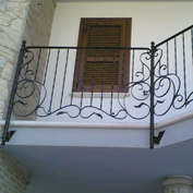 Wrought iron railings